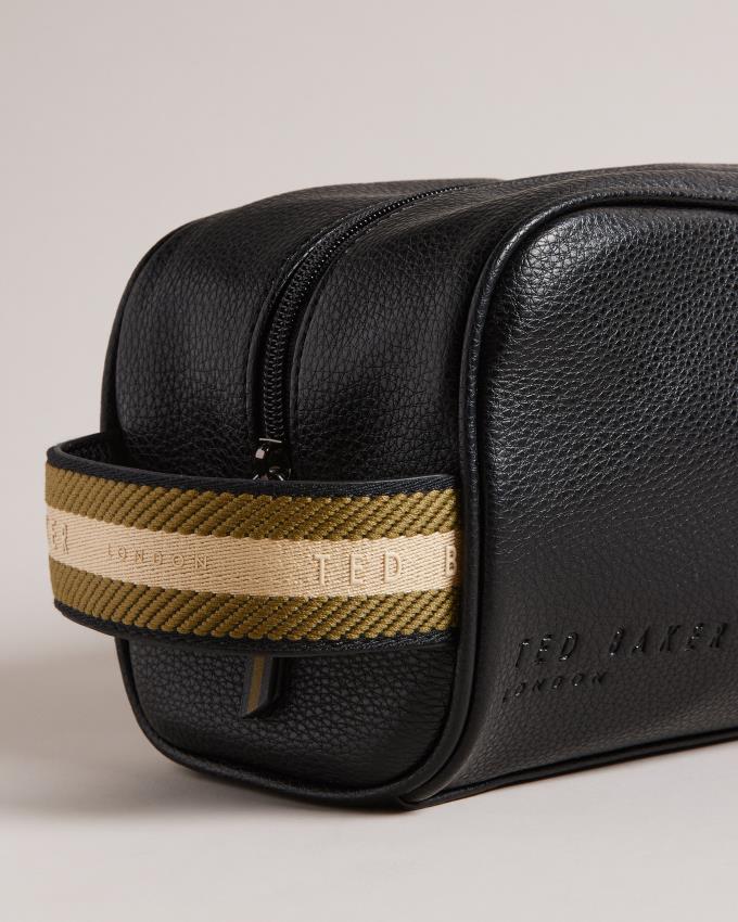 Trousse De Toilette Ted Baker Faux Leather Webbing Noir Homme | AHX-06582758